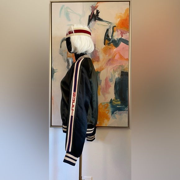 Gucci Reversible Bomber Jacket. Green/Red/Black.Unisex - Picture 2 of 16